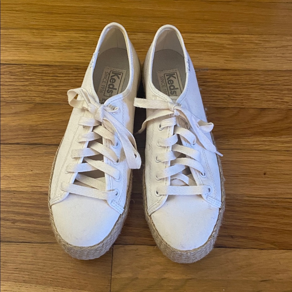 Keds Off-White Canvas Espadrille Sneakers
